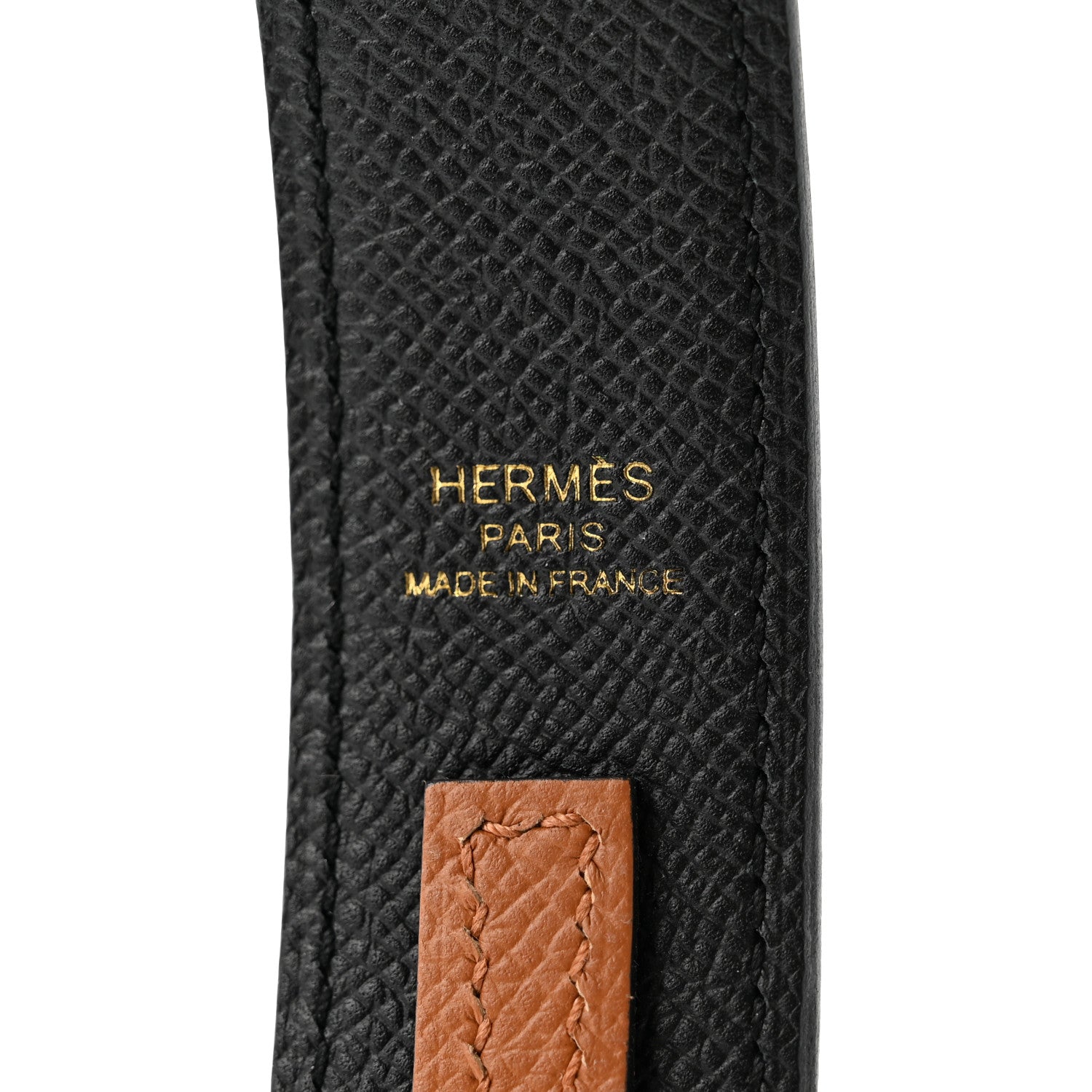 Hermes Epsom 30mm Tressage Au Galop Shoulder Strap Black Craie Gold 4 of 4