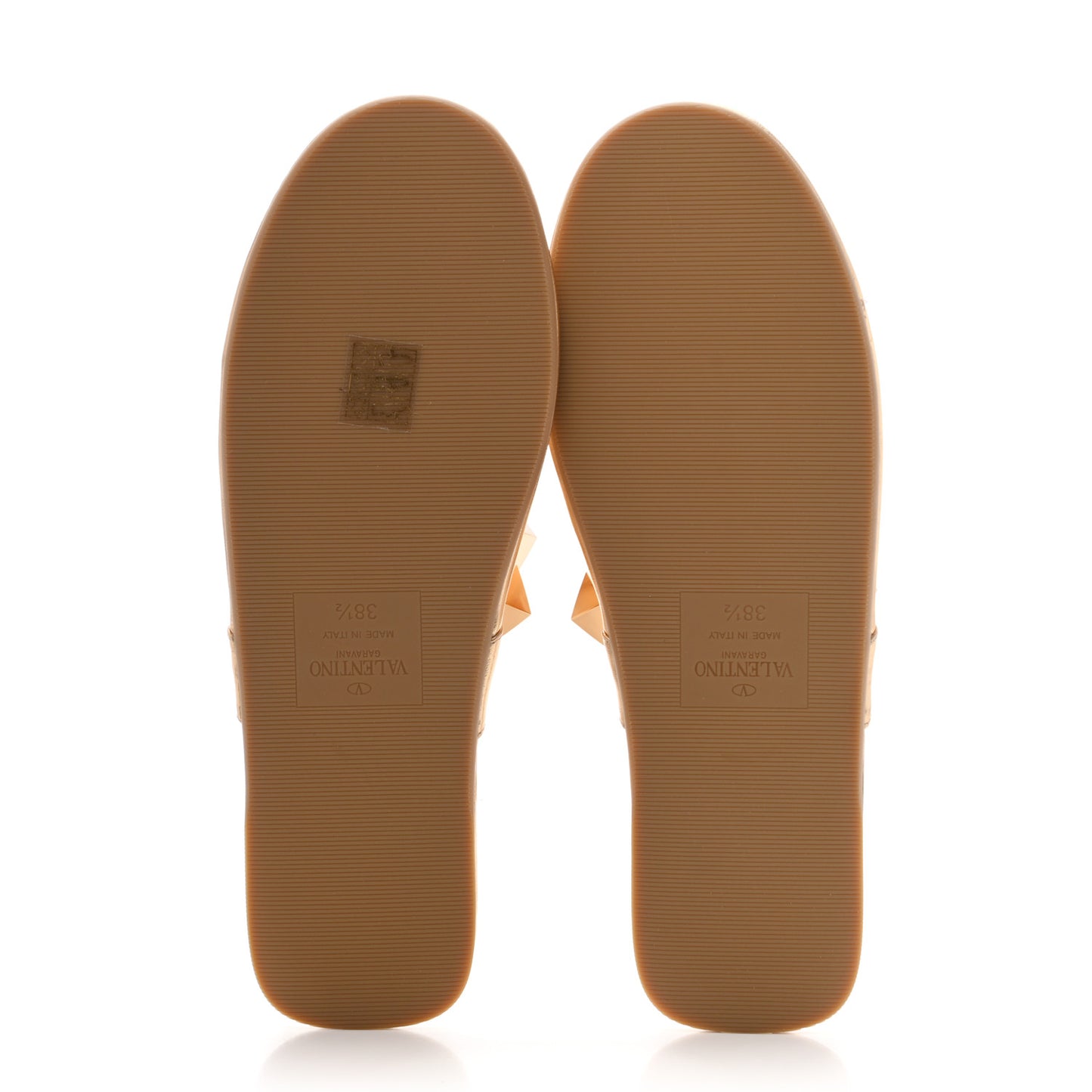 Metallic Nappa Roman Stud Slippers 38.5 Antique Brass