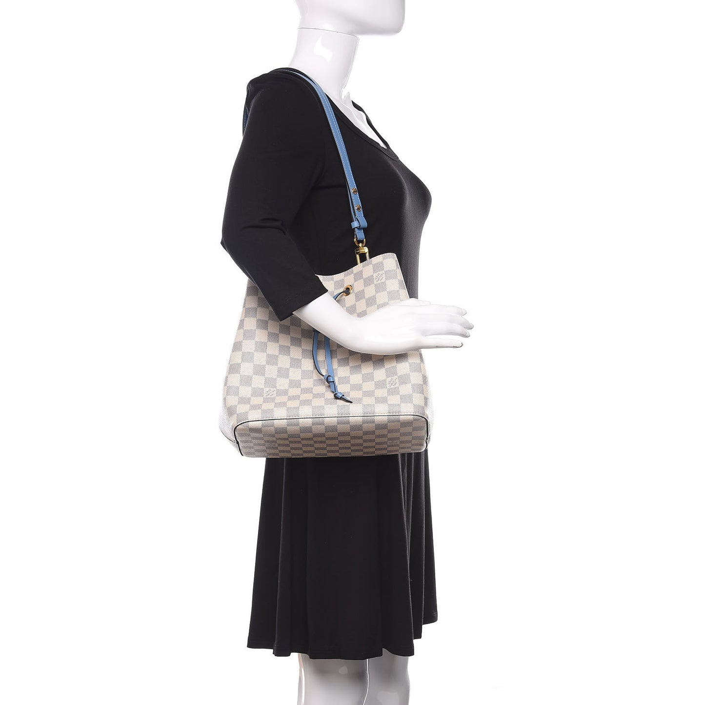 Damier Azur Neonoe MM Bleuet