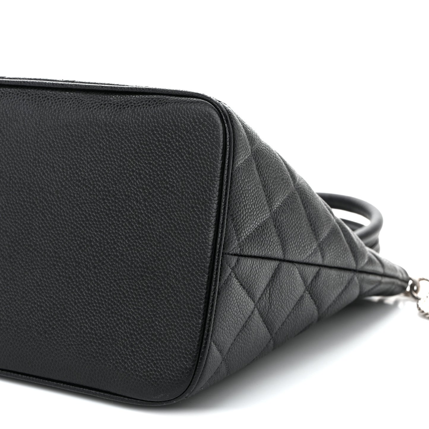Caviar Quilted Medallion Tote Black