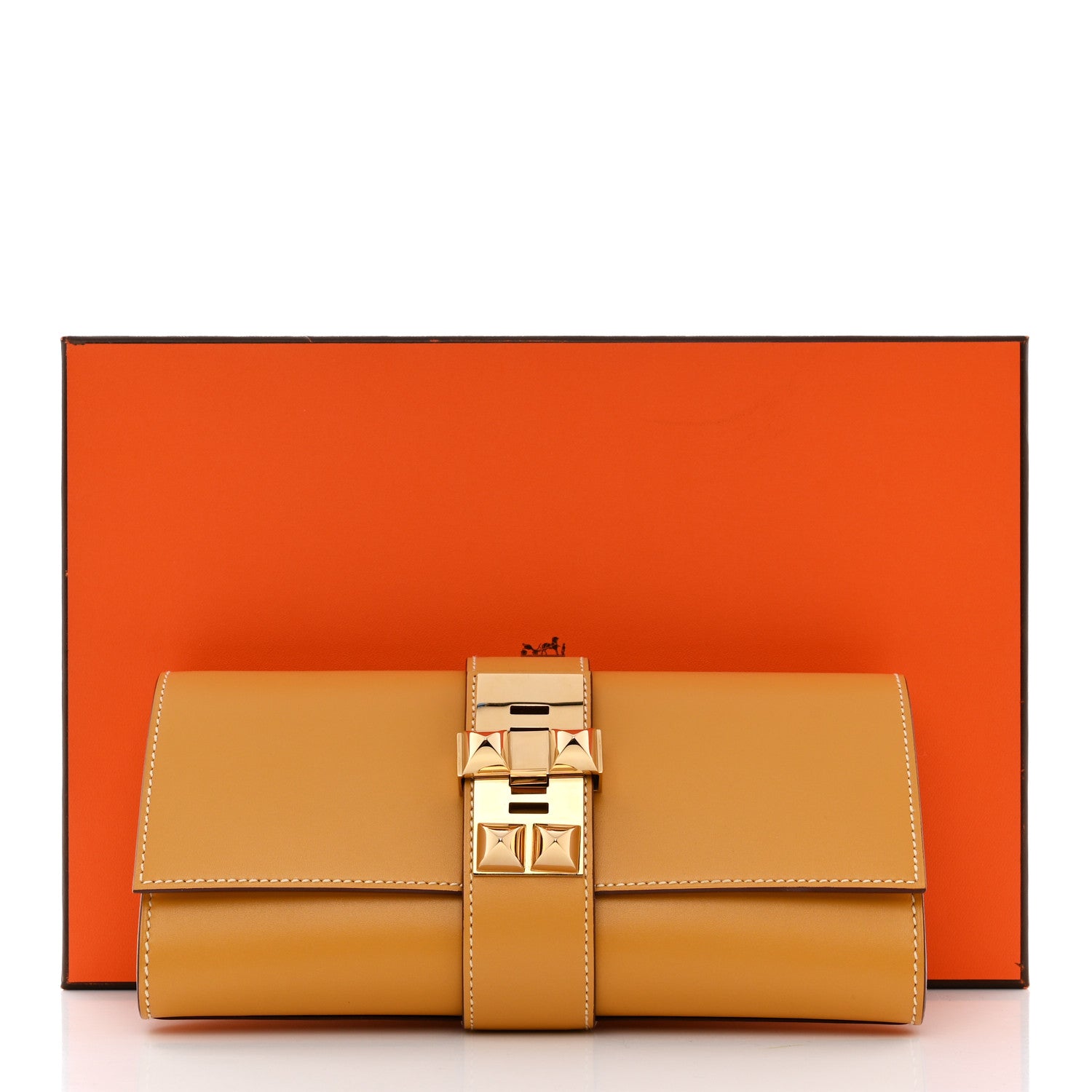 Hermes Tadelakt Medor 23 Clutch Soleil 12 of 12