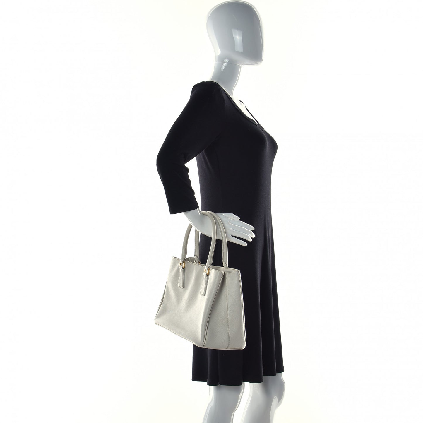 Saffiano Lux Medium Tote Talco
