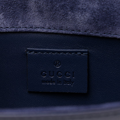 Gucci Patent Microguccissima Small Broadway Clutch Blue 6 of 9