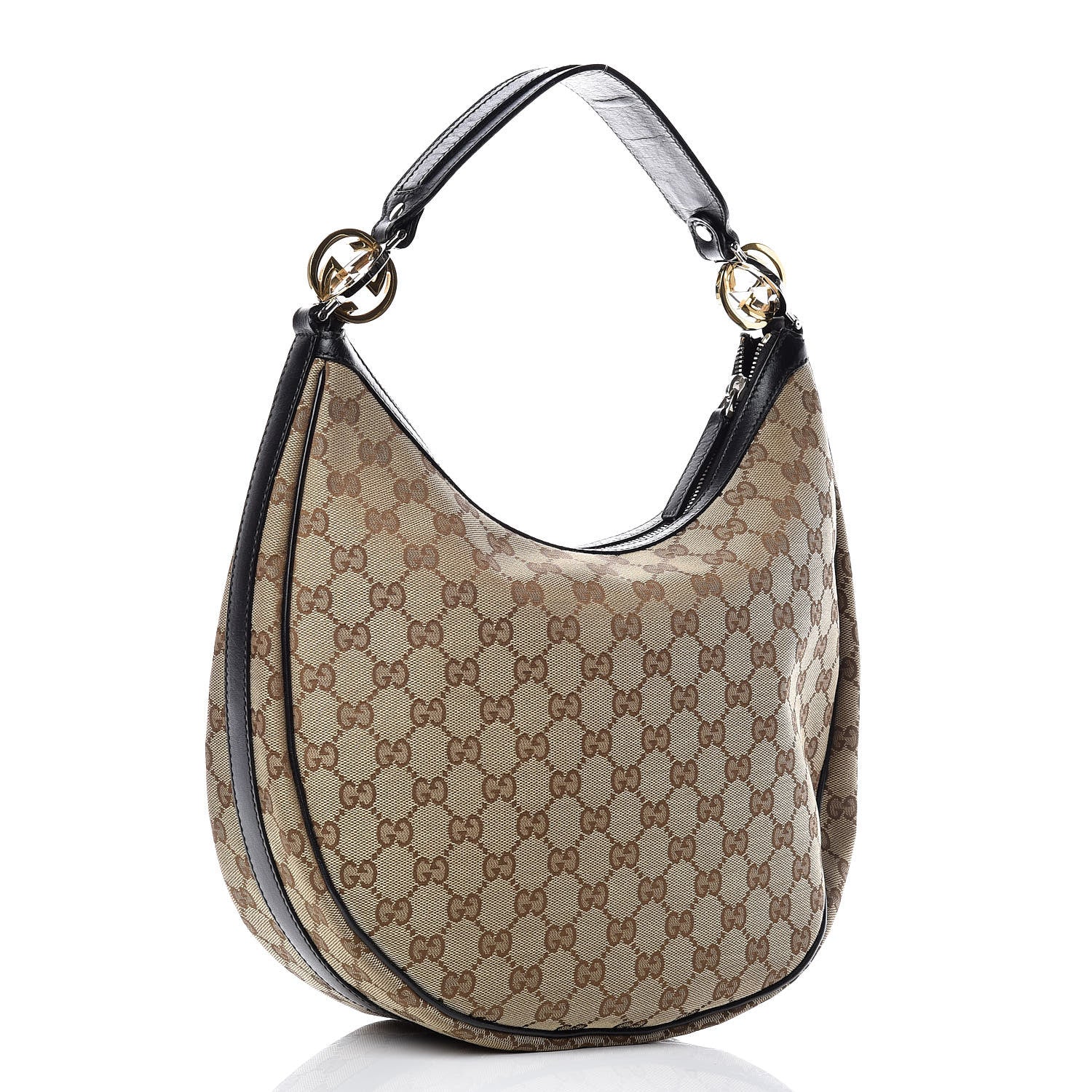 Gucci Monogram Medium GG Twins Hobo Black 3 of 11