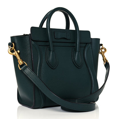 Celine Drummed Calfskin Nano Luggage Amazone 3 of 15