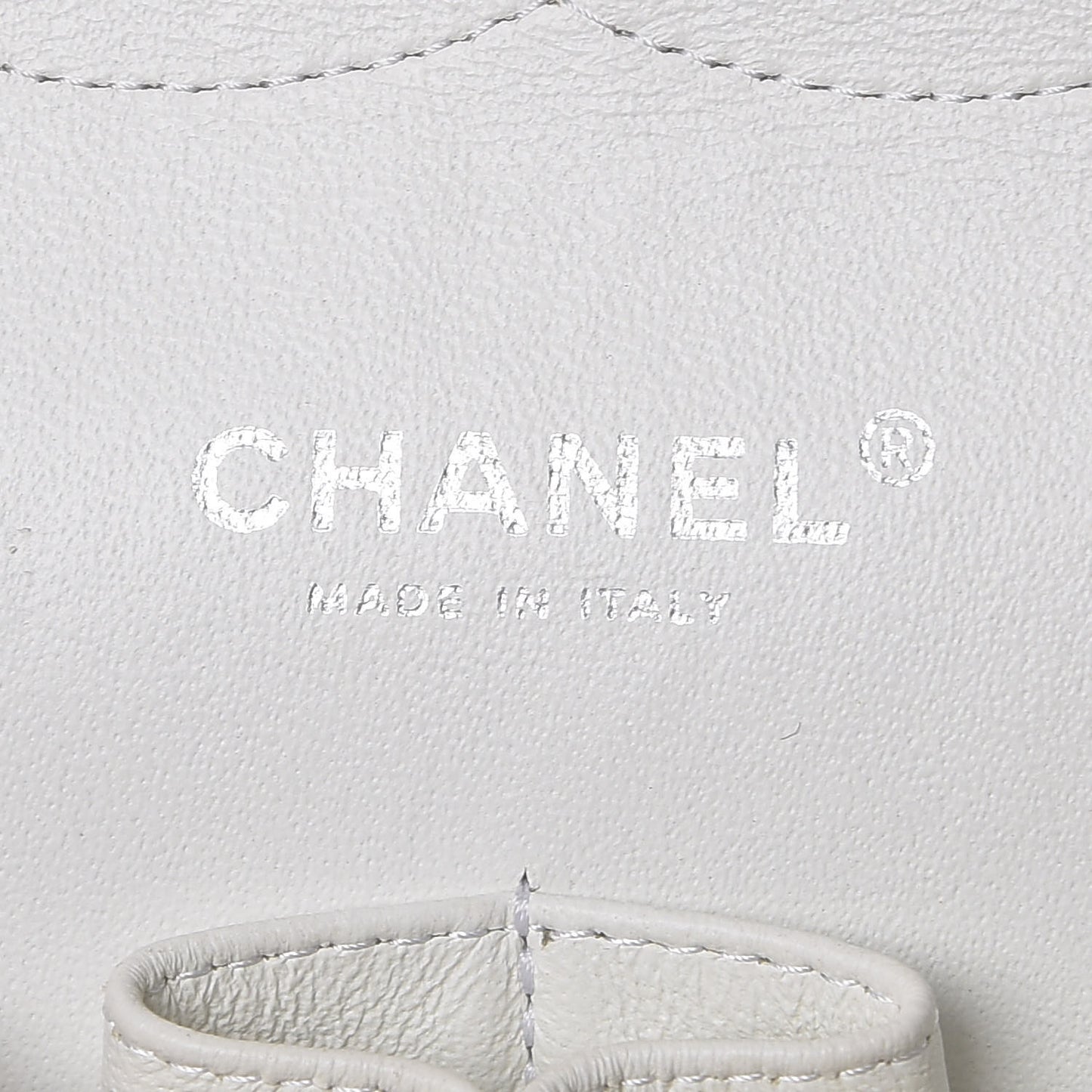 Caviar Quilted Jumbo Double Flap White