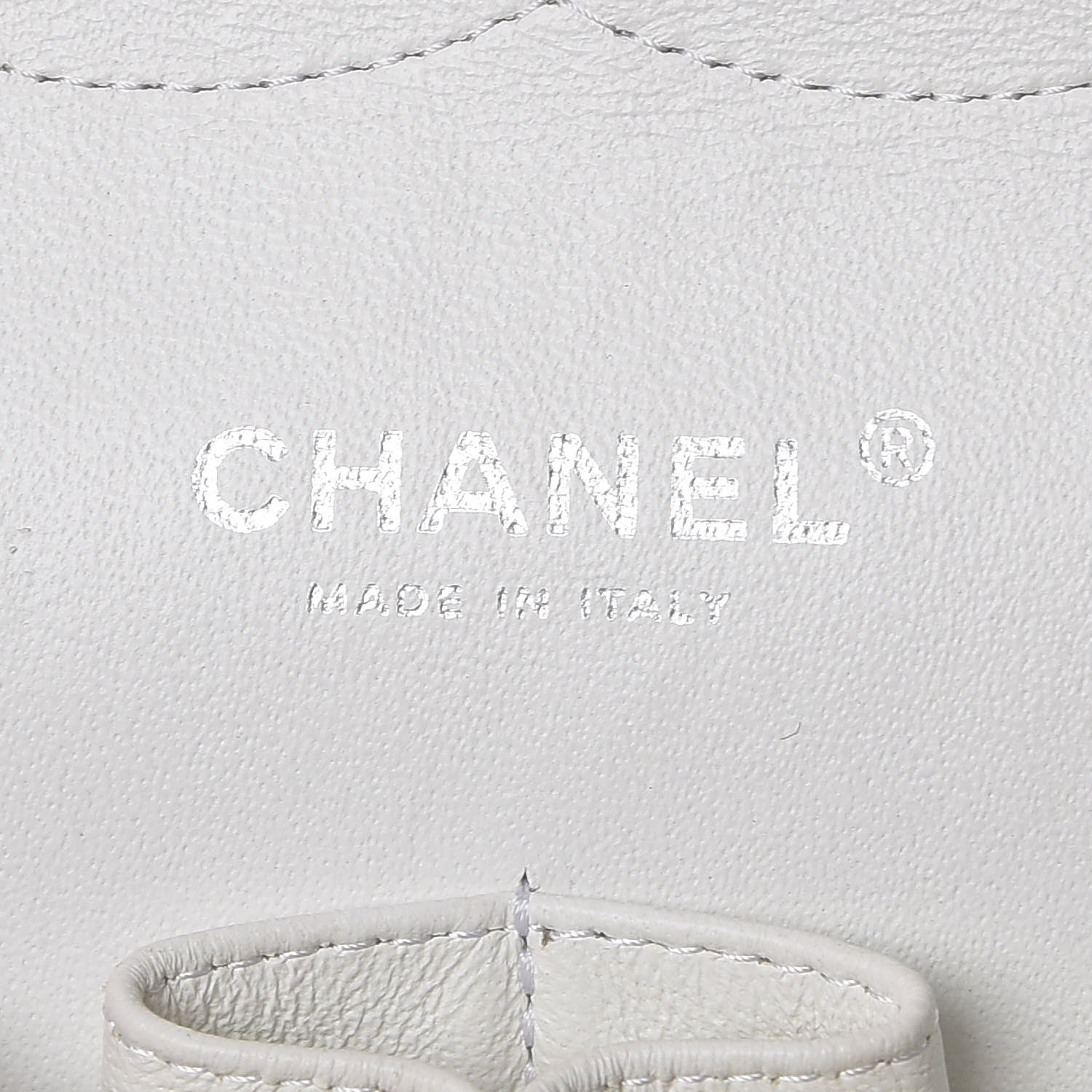 Chanel Caviar Quilted Jumbo Double Flap White 9 of 14