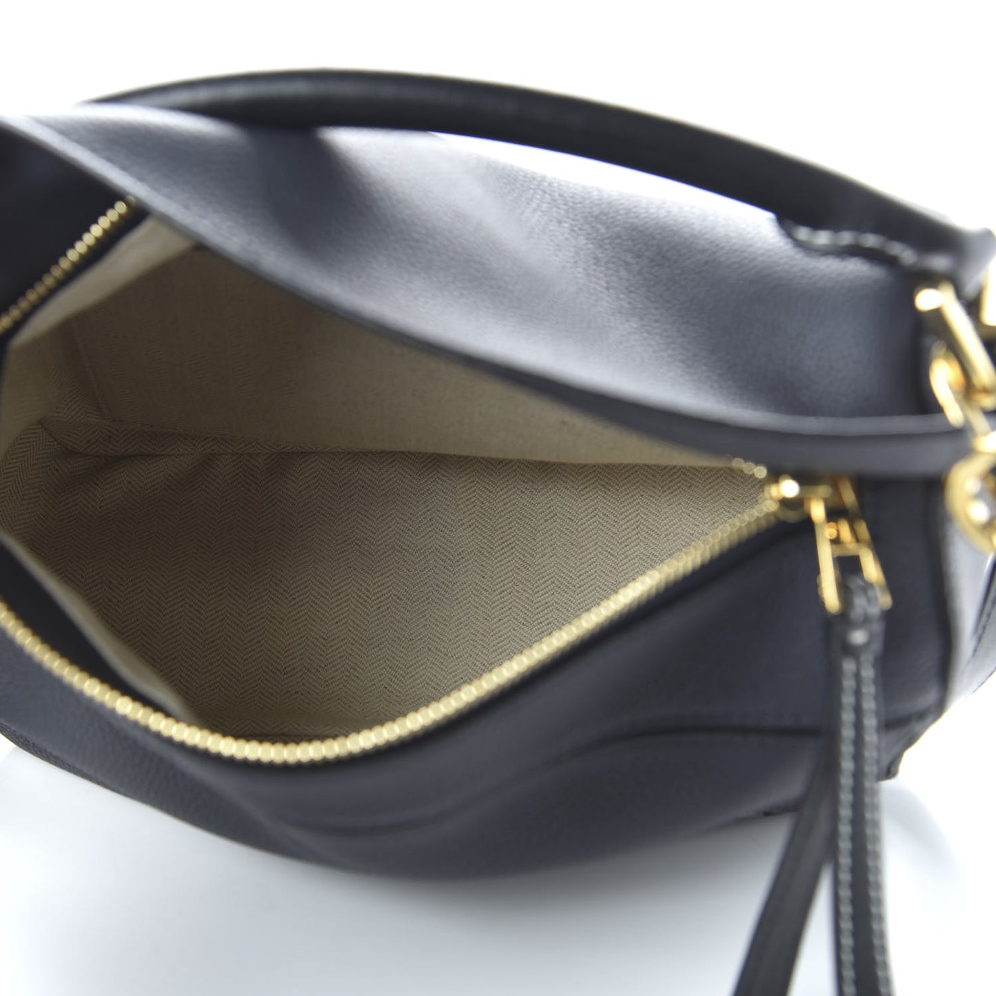 Calfskin Small Puzzle Bag Midnight Blue Black