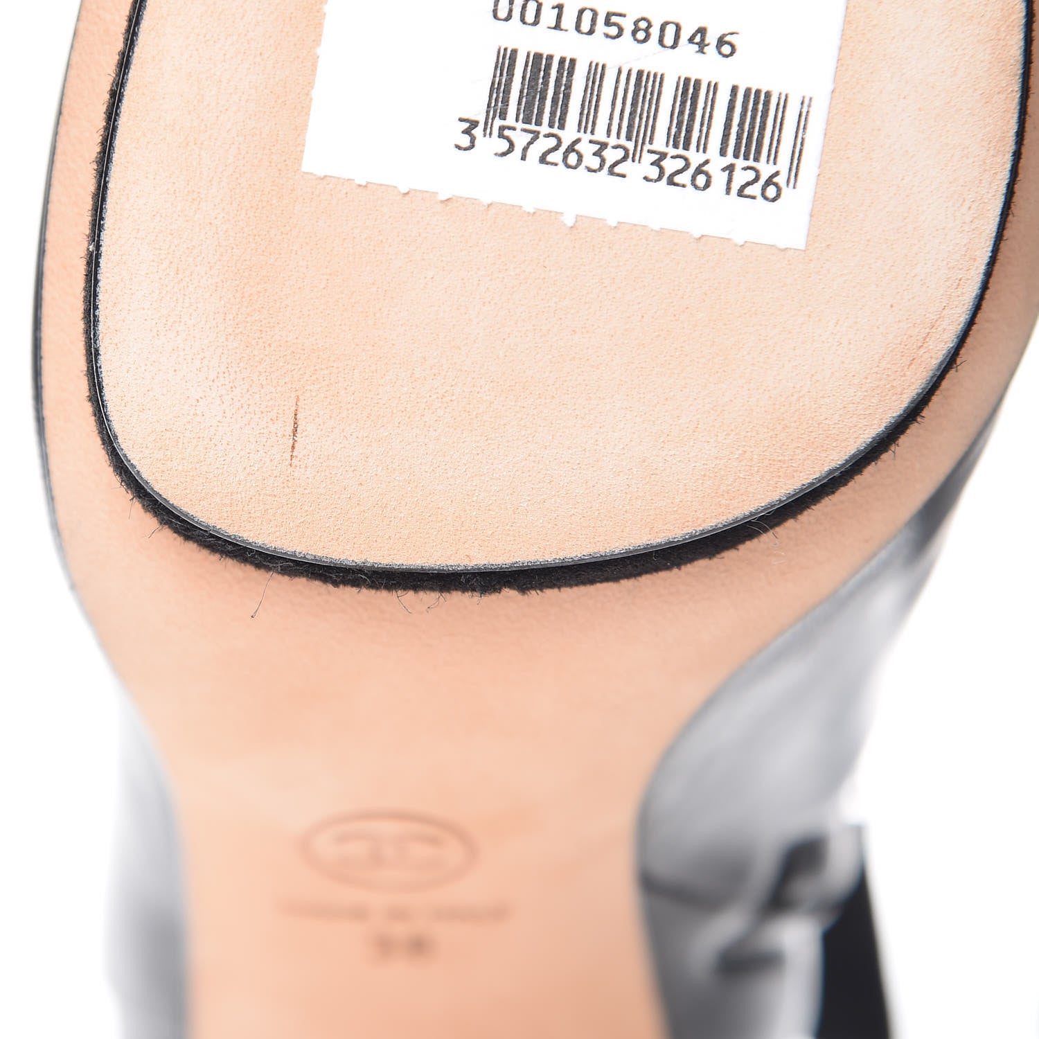 Chanel Lambskin Suede CC Platform Ankle Boots 38 Black 12 of 13