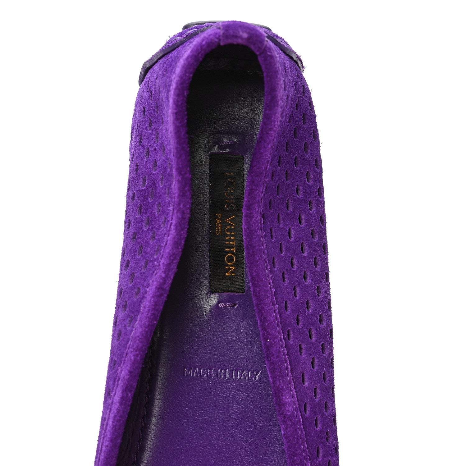 Louis Vuitton Suede Perforated Oxford Ballerina Flats 39 Violet 8 of 8