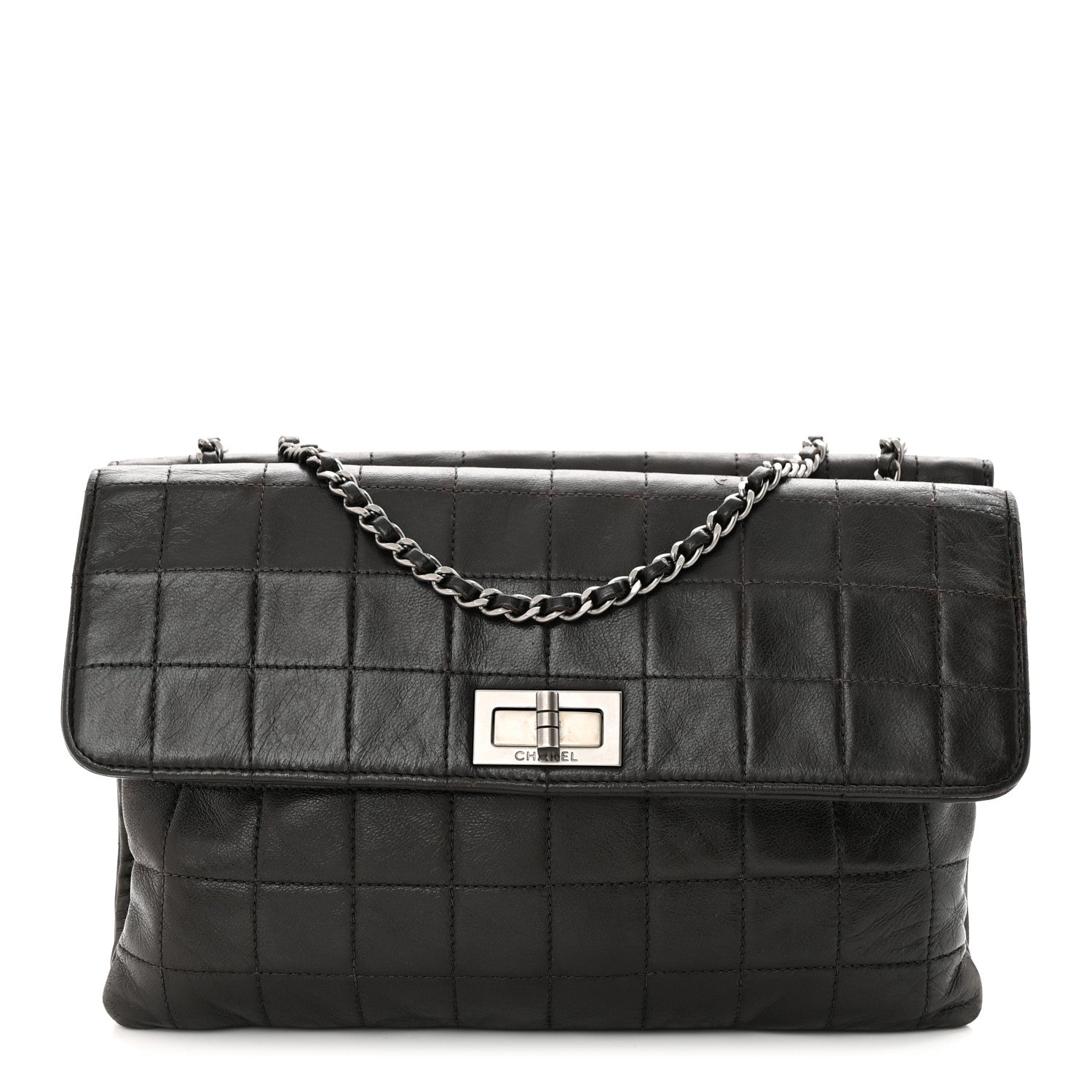 Chanel Lambskin Chocolate Bar Mademoiselle Flap Black 1 of 12