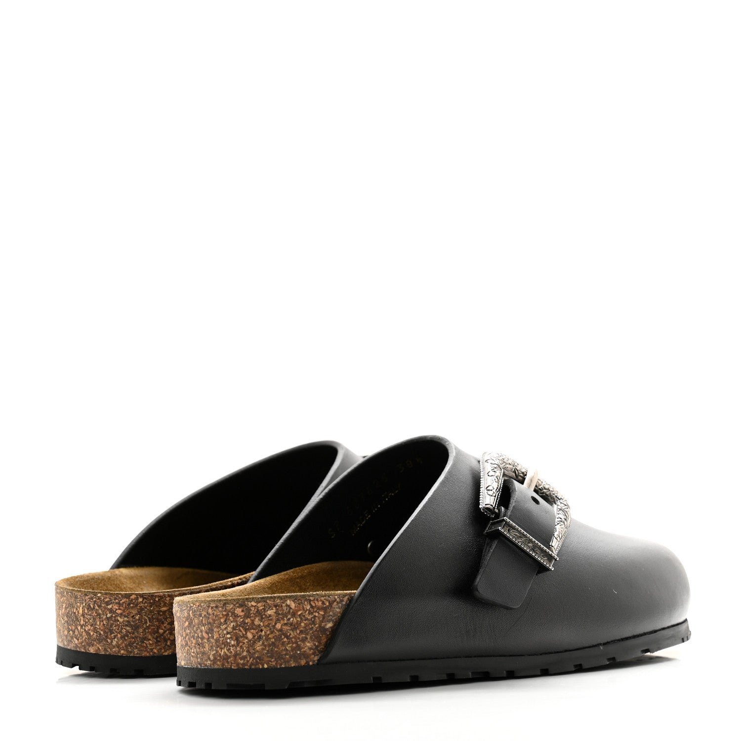 Saint Laurent Calfskin Buckle Jimmy Clog 38.5 Black 4 of 11