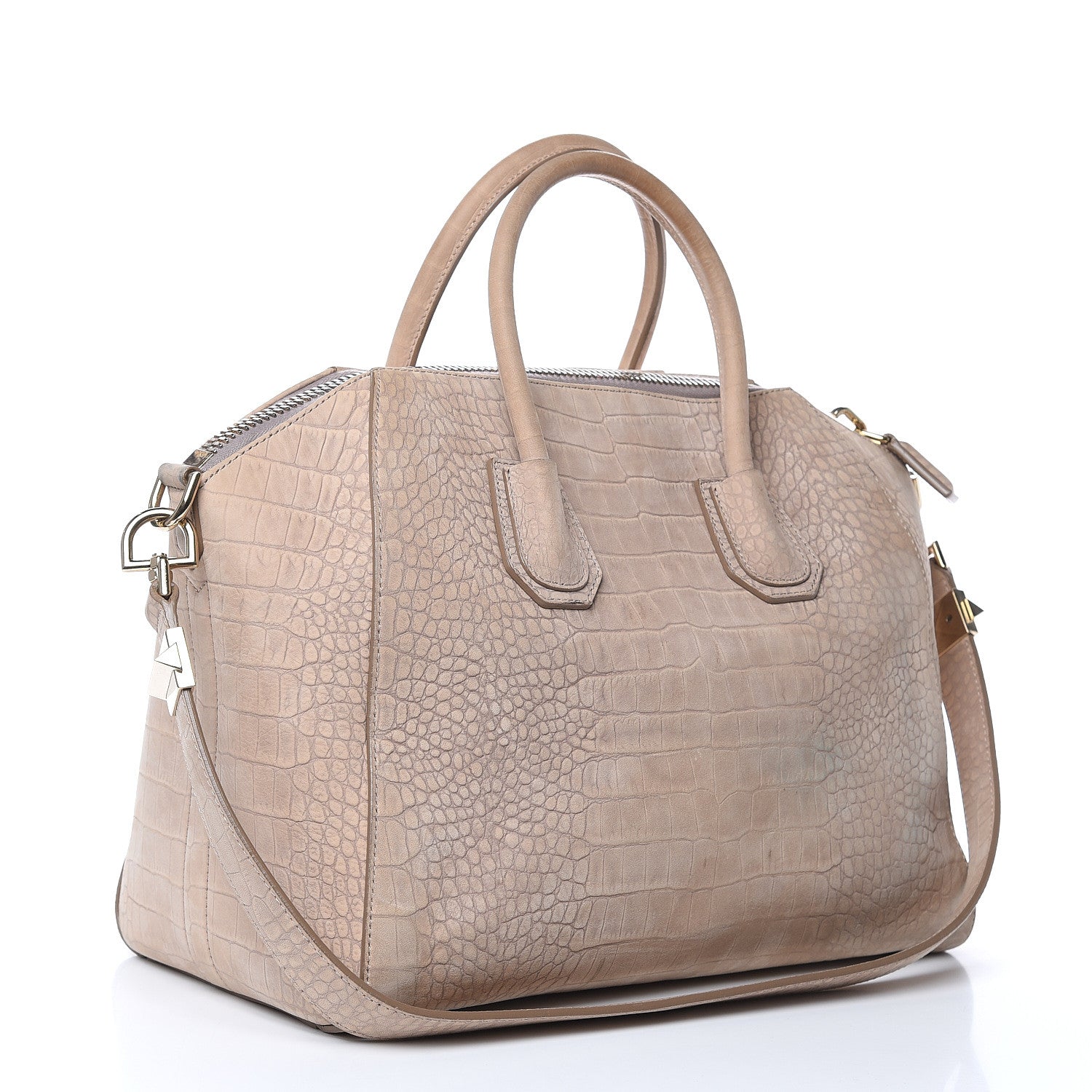 Givenchy Nubuck Crocodile Embossed Medium Antigona Beige 3 of 18