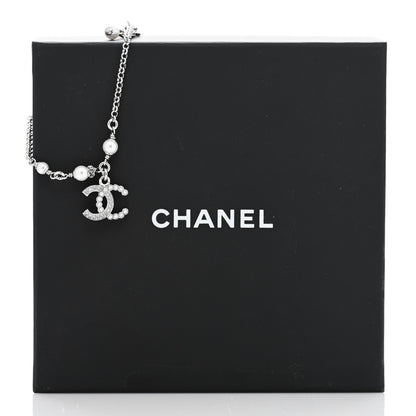 Chanel Crystal Pearl CC Bracelet Silver 5 of 5