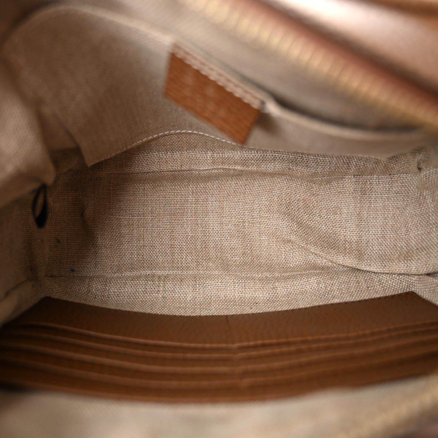 Monogram Mini Bree Messenger Bag Beige Tabacco