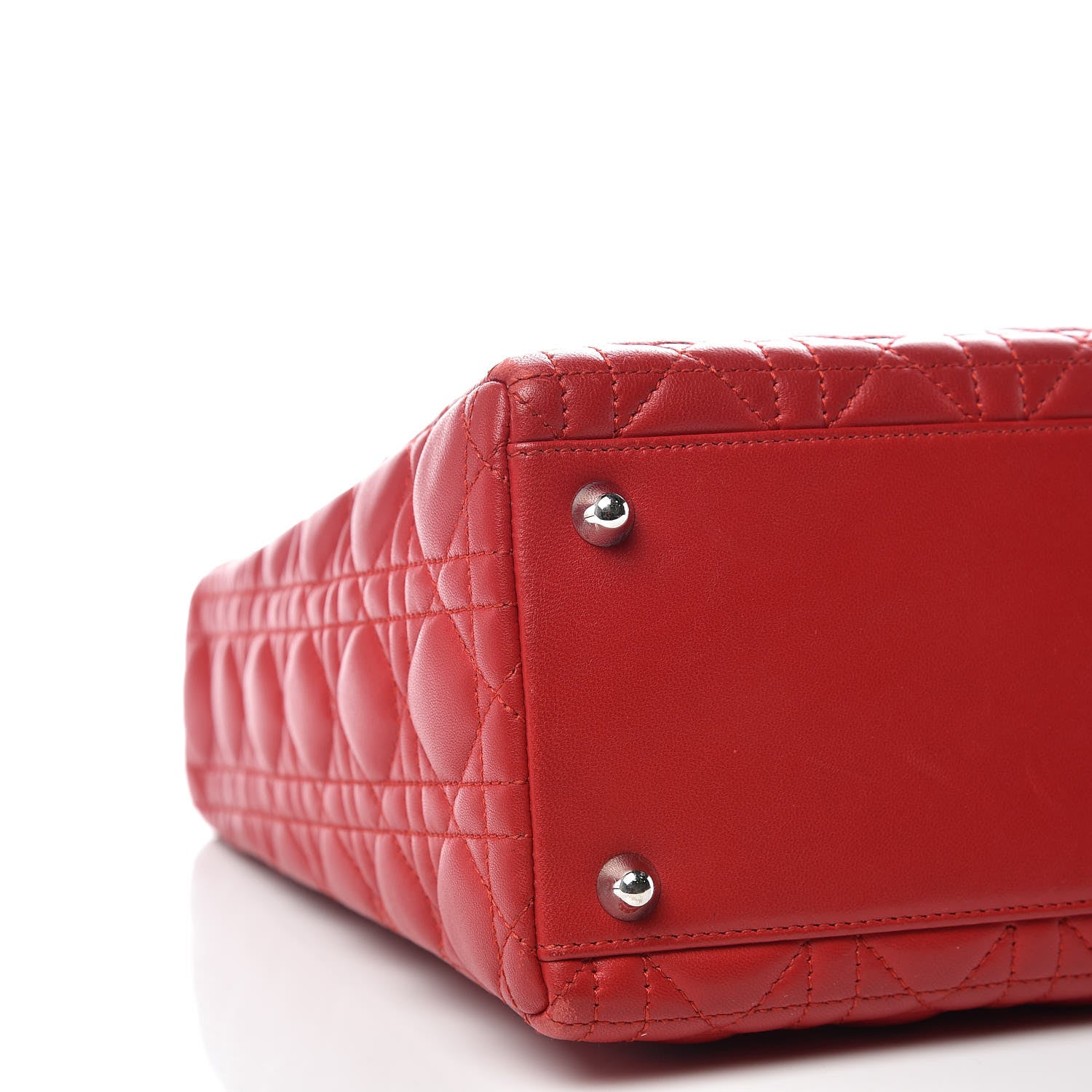 Christian Dior Lambskin Cannage Large Lady Dior Red 5 of 20