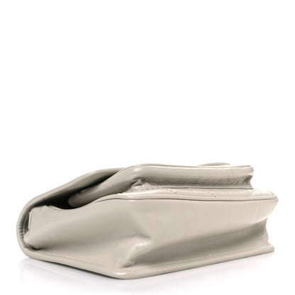 Saint Laurent Crinkled Calfskin Matelasse Monogram Baby Niki Chain Satchel Blanc Vintage 4 of 10