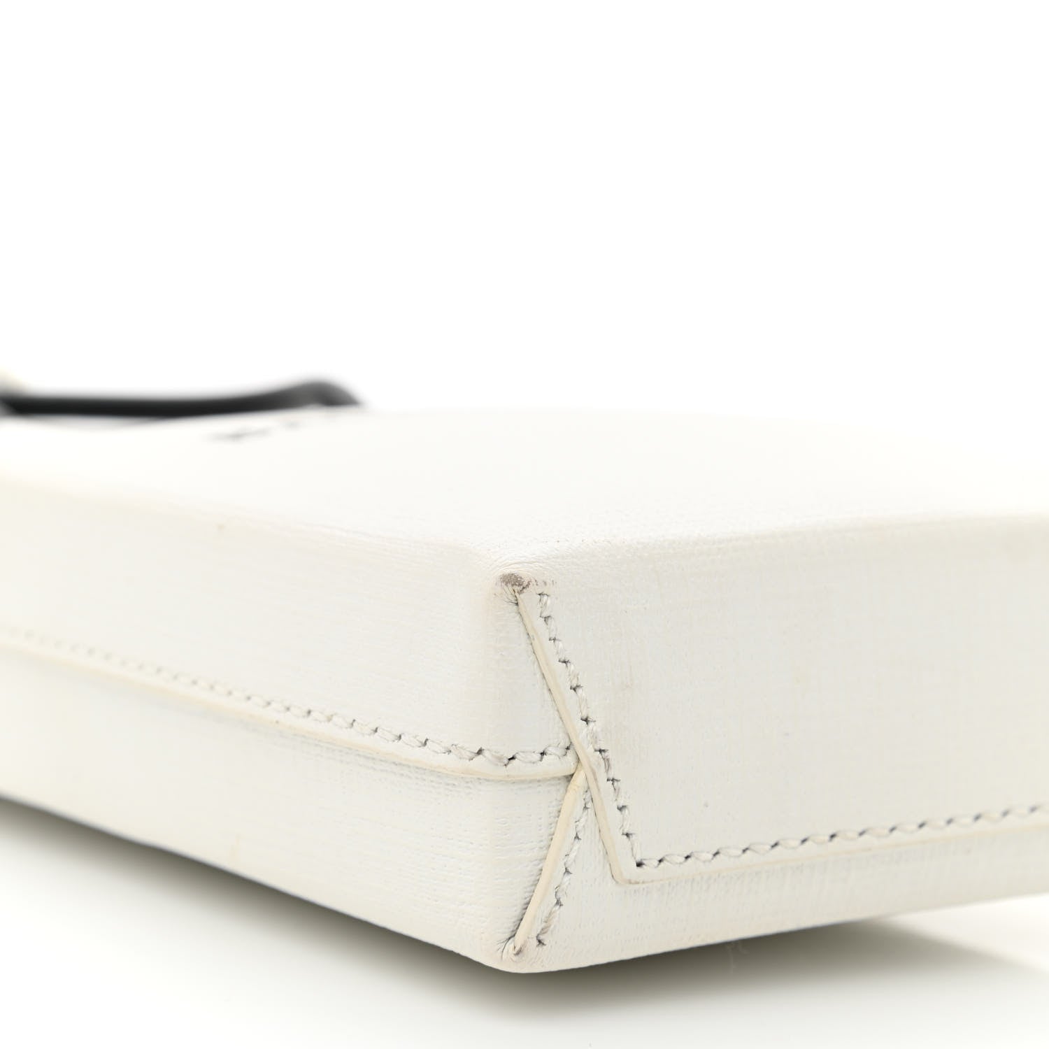 Balenciaga Squared Calfskin Logo Shopping Phone Holder Bag White 8 of 13