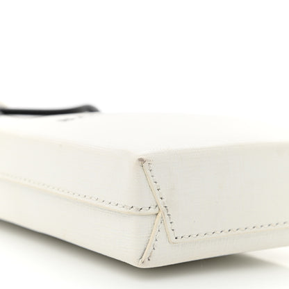 Balenciaga Squared Calfskin Logo Shopping Phone Holder Bag White 8 of 13
