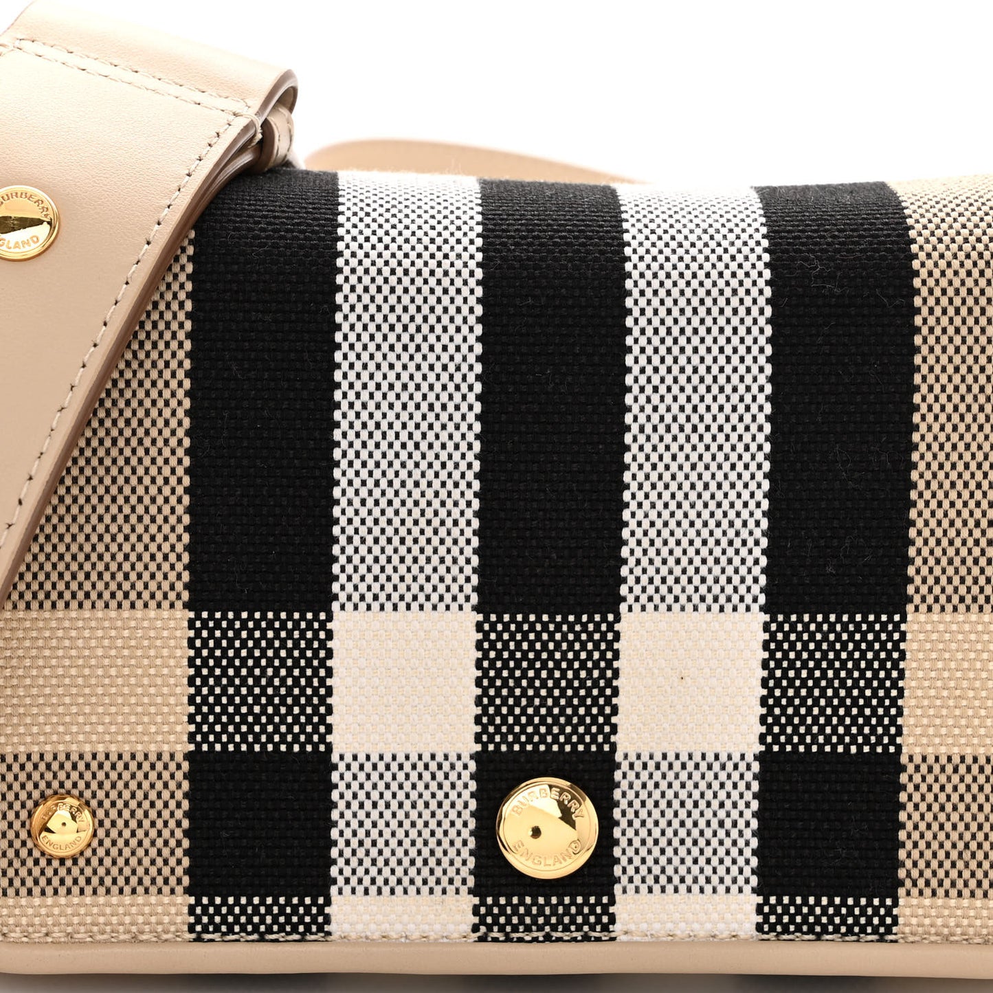 Canvas Check Hackberry Crossbody Bag Soft Fawn