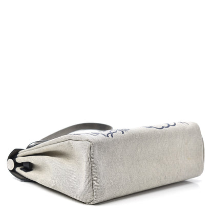 Hermes Vache Hunter Toile Pegase Pop Herbag Zip Retourne 31 PM Bleu Indigo 4 of 9