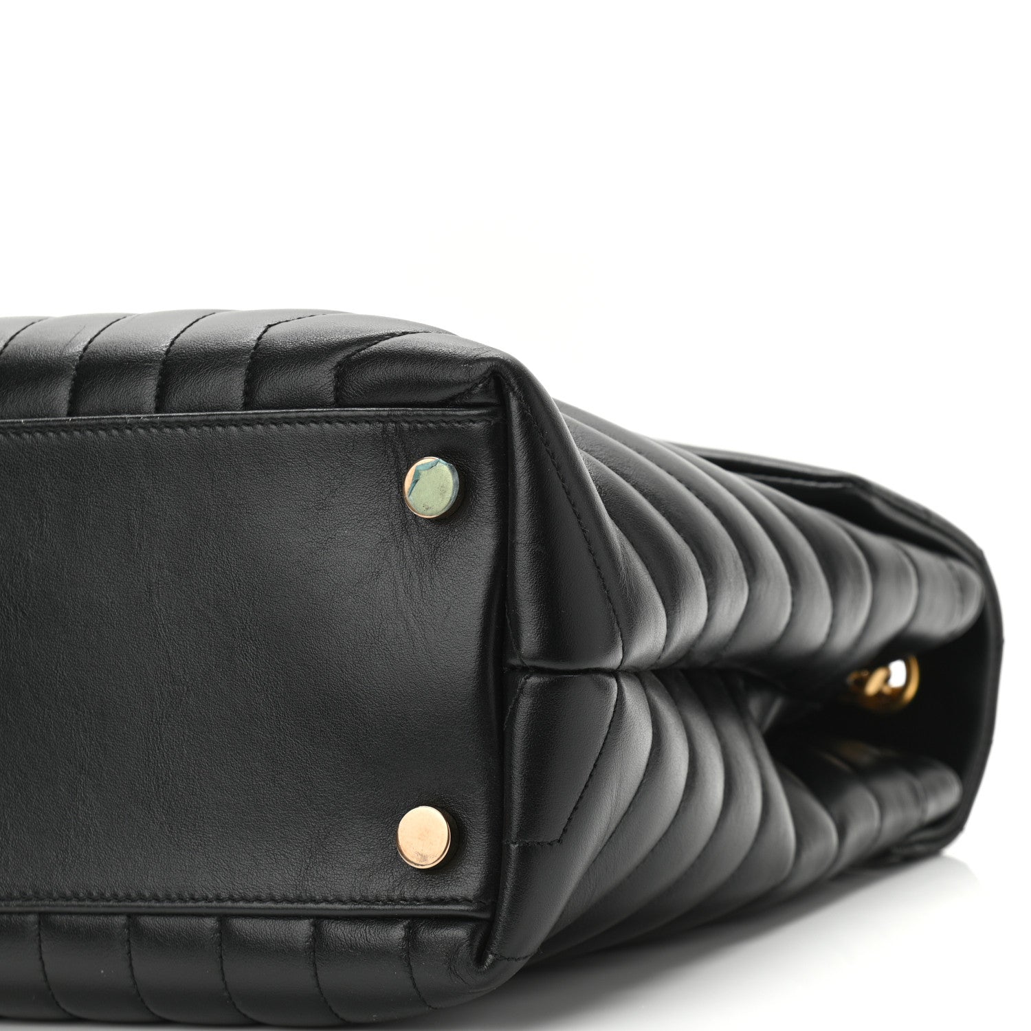 Saint Laurent Calfskin Y Quilted Monogram Large Loulou Chain Satchel Black 9 of 9