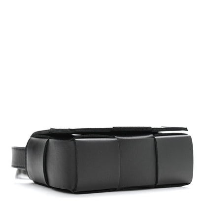 Bottega Veneta Lambskin Maxi Intrecciato Extra Mini Cassette Crossbody Bag Black 4 of 9