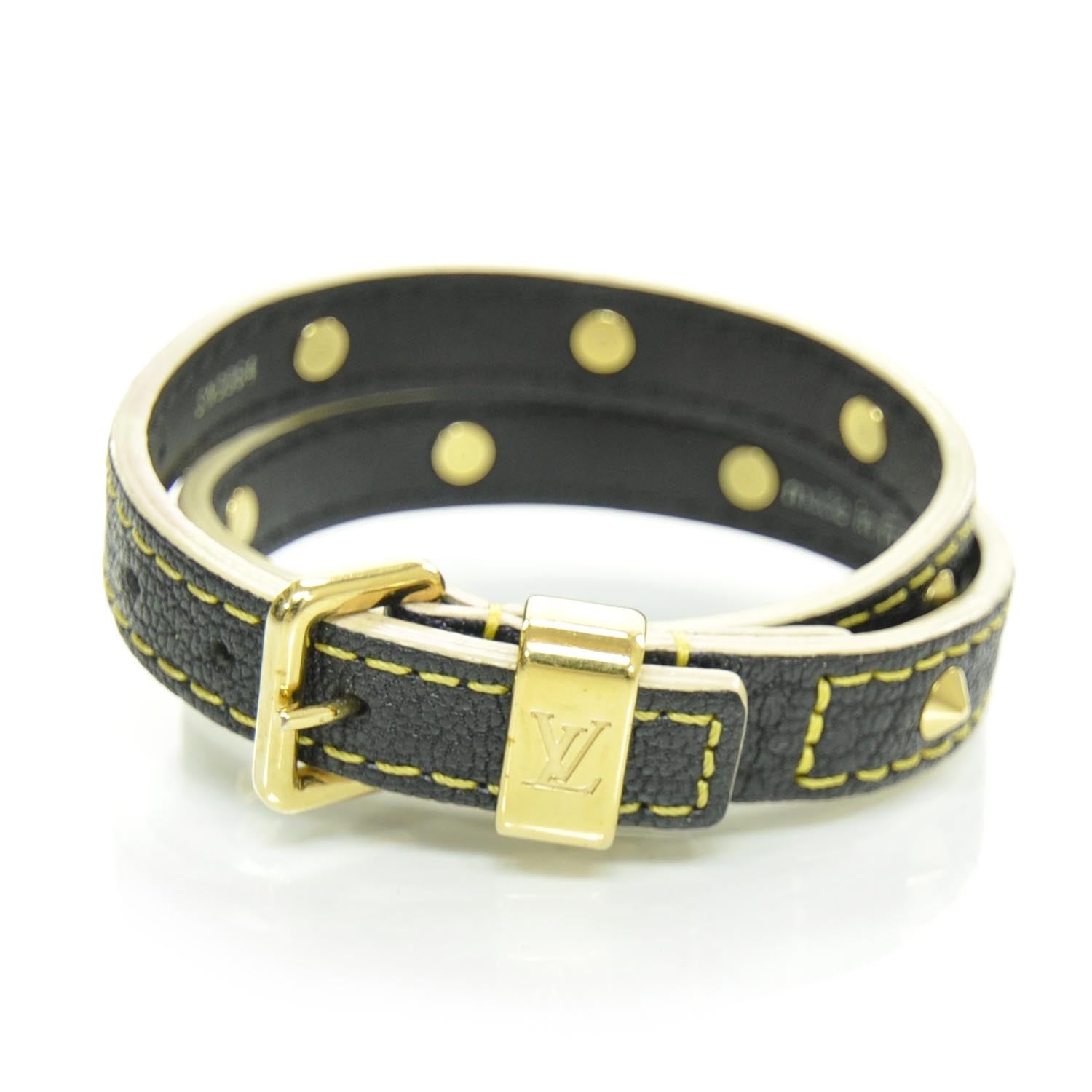 Louis Vuitton Suhali Double Tour Bracelet Black 2 of 6