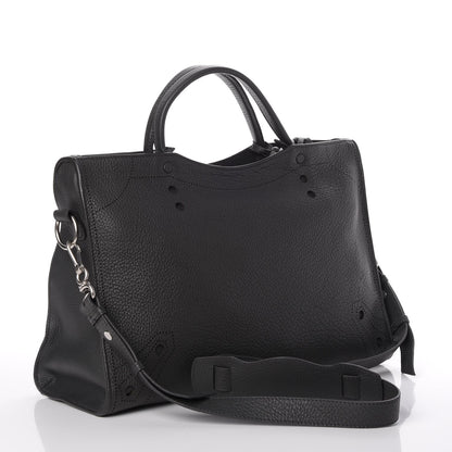 Balenciaga Veau Grana Perforated Blackout Hardware City Gris Fossile 3 of 7