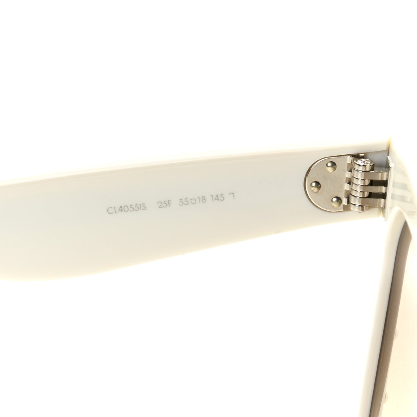 Acetate Studded Square Sunglasses CL40551S White