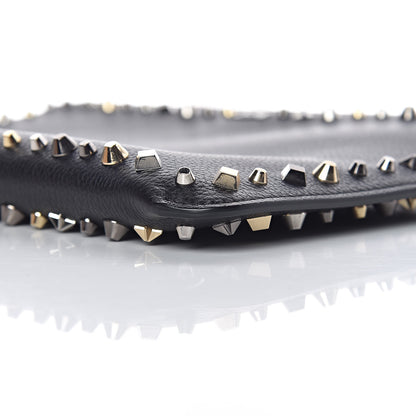 Christian Louboutin Calfskin Empire Trashmix Spike Loubiclutch Clutch Black 9 of 11