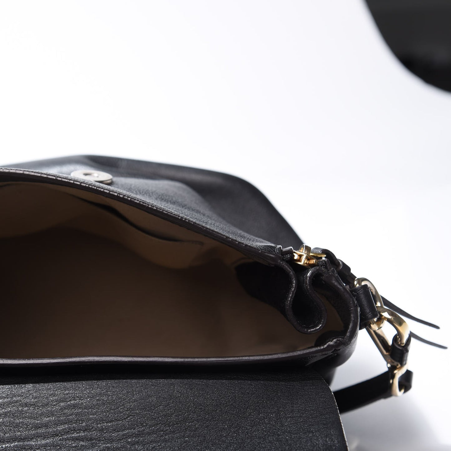 Suede Calfskin Small Faye Backpack Black