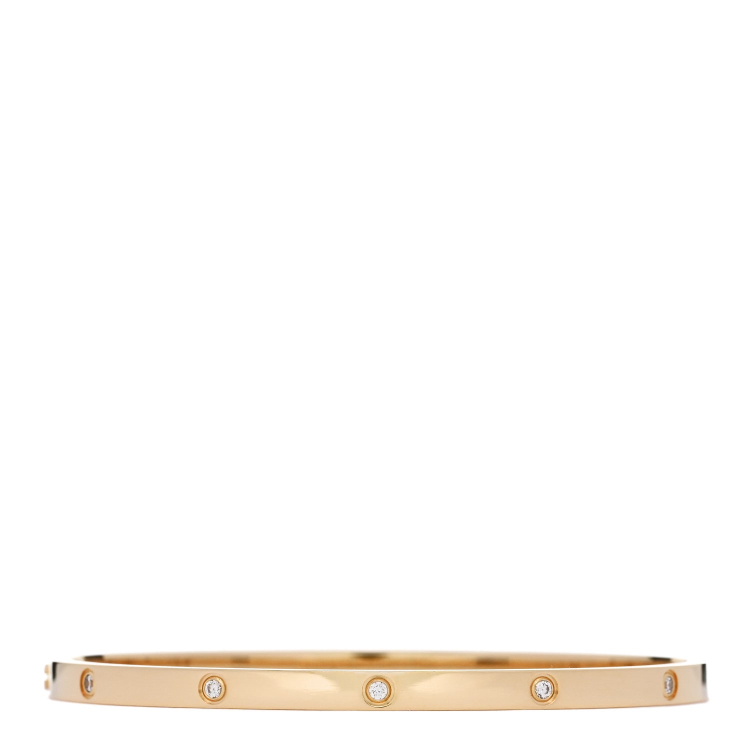 Cartier 18K Yellow Gold 10 Diamond Small LOVE Bracelet 18 2 of 8