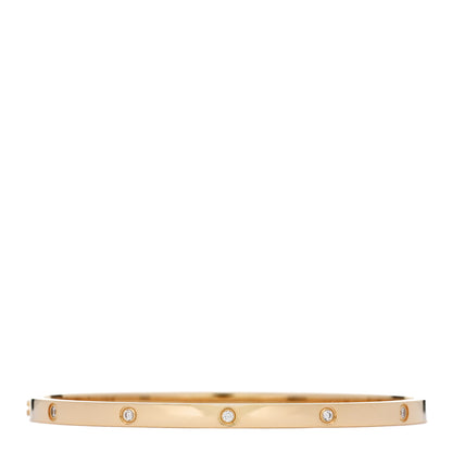 Cartier 18K Yellow Gold 10 Diamond Small LOVE Bracelet 18 2 of 8