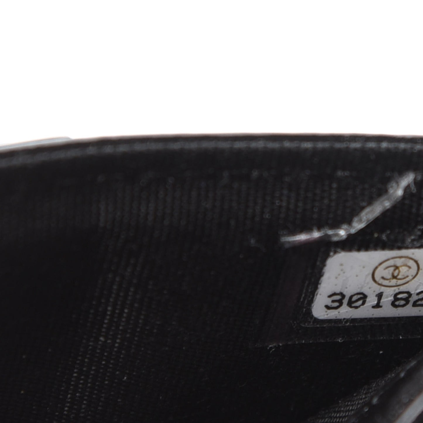 Glazed Calfskin Quilted Boy Card Holder Black