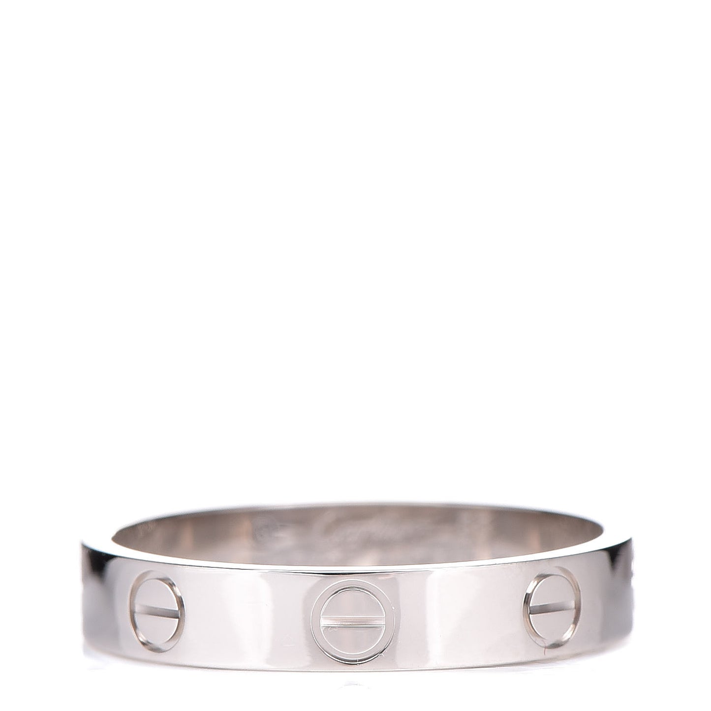 18K White Gold 3.5mm LOVE Wedding Band Ring 55 7.25
