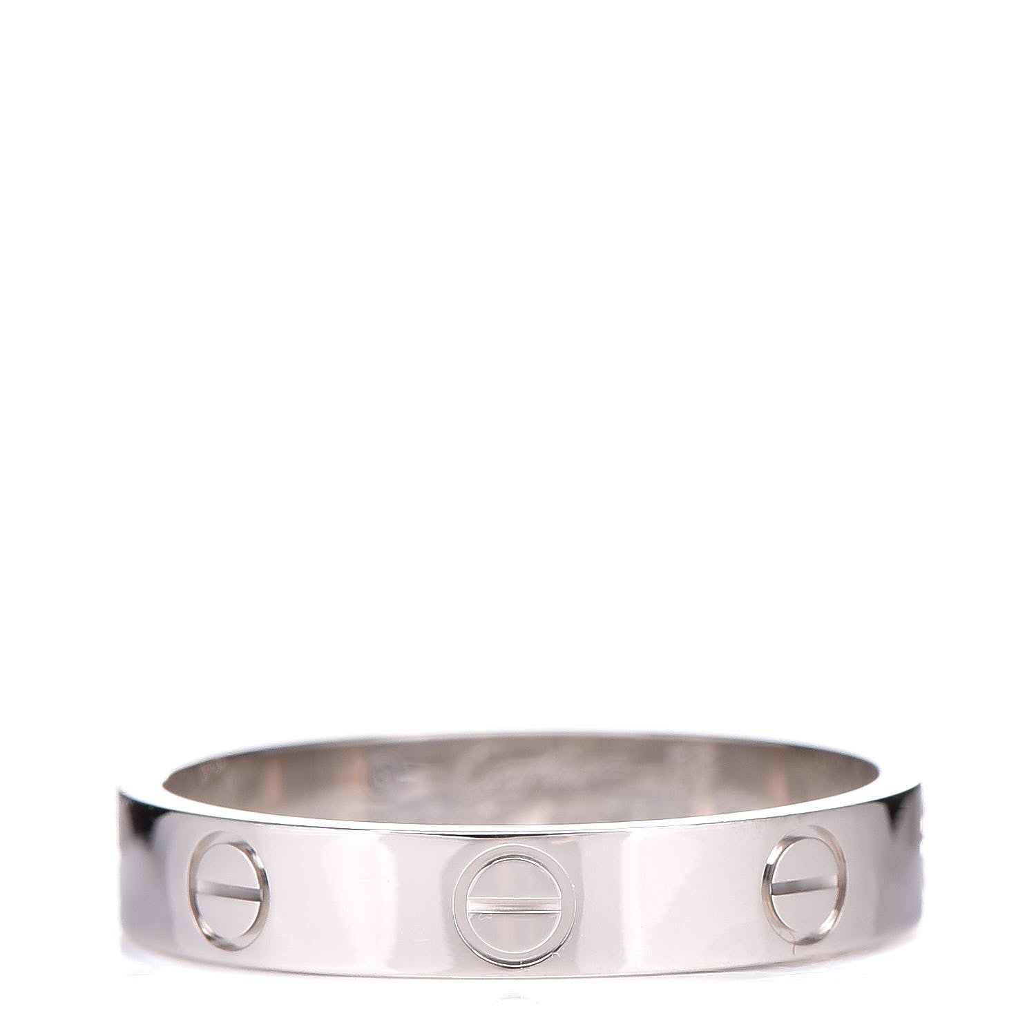 Cartier 18K White Gold 3.5mm LOVE Wedding Band Ring 55 7.25 1 of 4