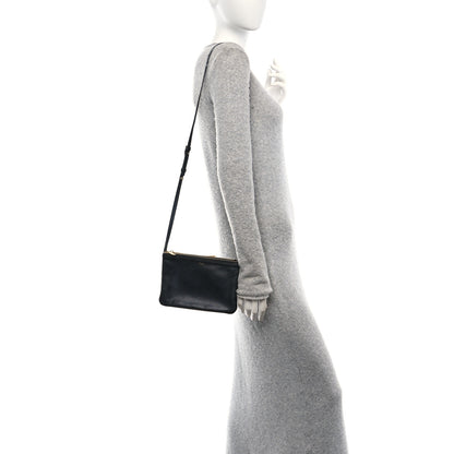 Celine Lambskin Small Trio Crossbody Bag Black 2 of 13