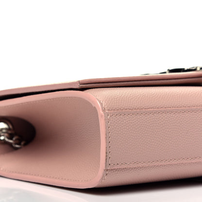Saint Laurent Grain De Poudre Small Classic Monogram Kate Tassel Satchel Pale Blush 8 of 9