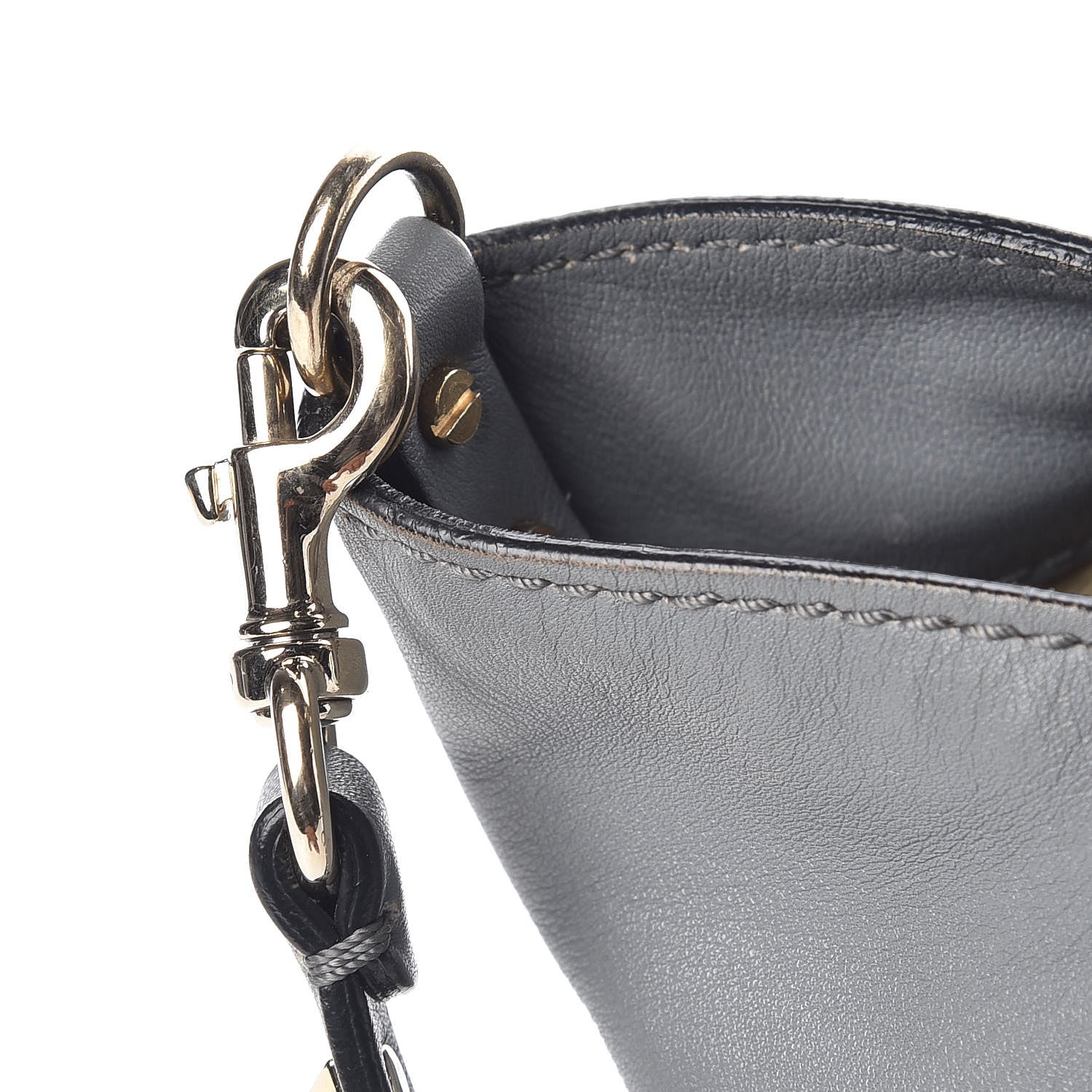 Valentino Garavani Vitello Small Rockstud Tote Grey 20 of 22