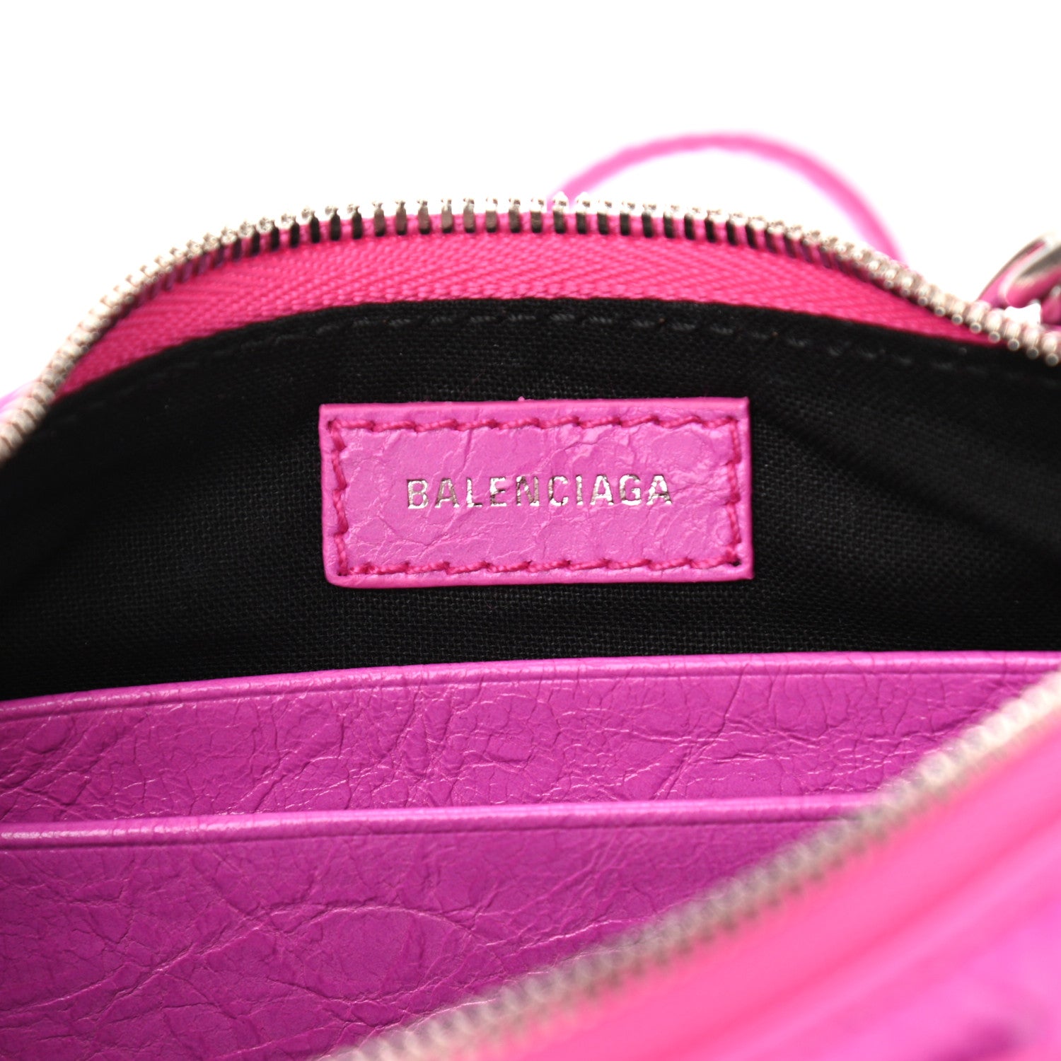 Balenciaga Agneau Arena Le Cagole Mini Purse With Chain Lipstick Pink 6 of 9