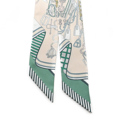 Hermes Silk Cliquetis Twilly Ciel White Menthol 2 of 4