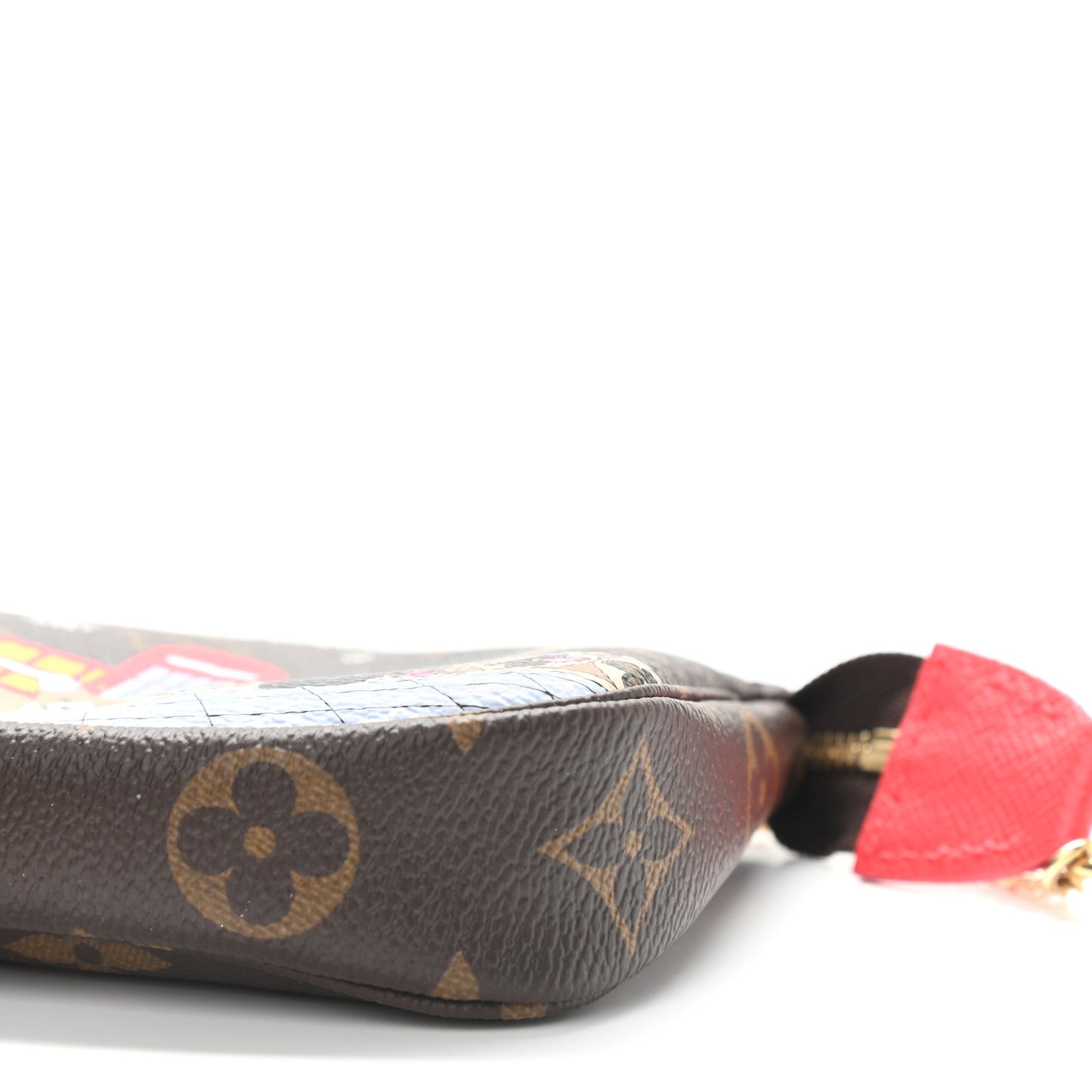 Monogram 2021 Christmas Animation London Mini Pochette Accessories Red