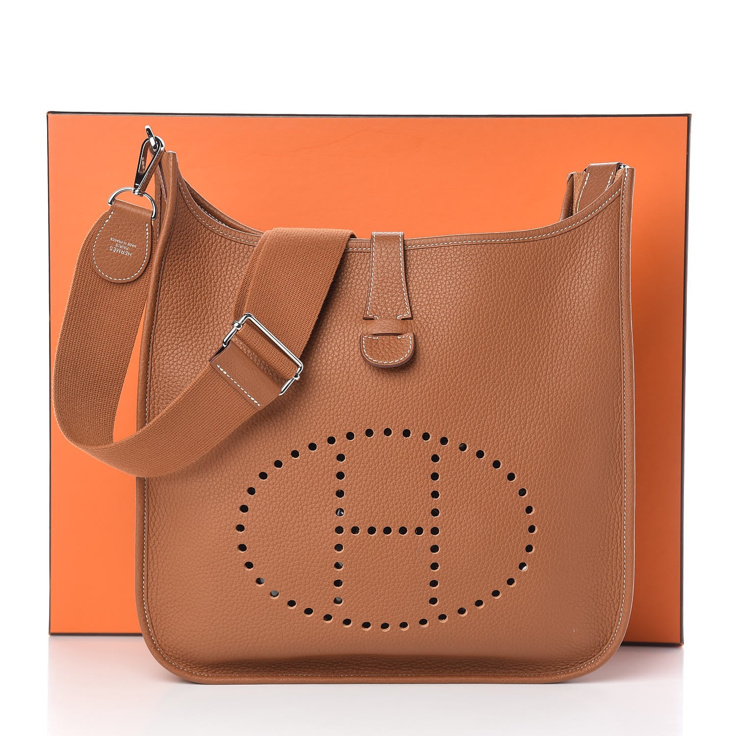 Hermes Taurillon Clemence Evelyne III GM Gold 10 of 10