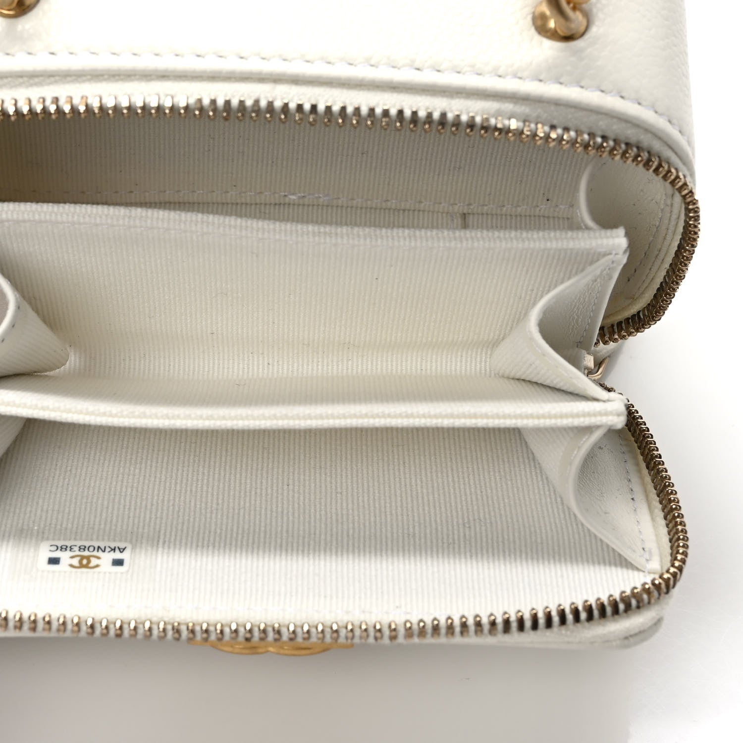 Chanel Caviar Quilted Mini Boy Clutch With Chain White 5 of 10