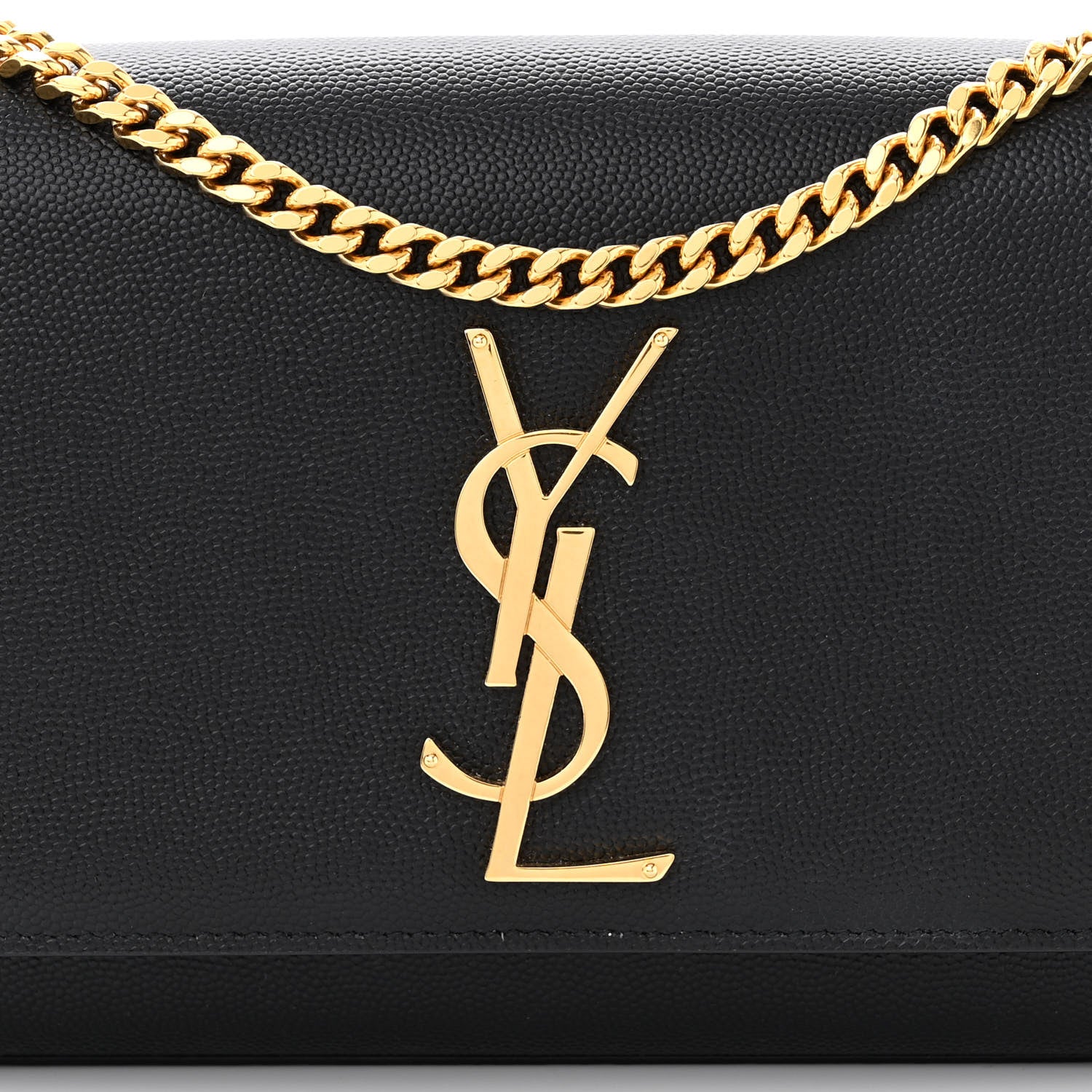 Saint Laurent Grain De Poudre Small Monogram Kate Satchel Black 7 of 9
