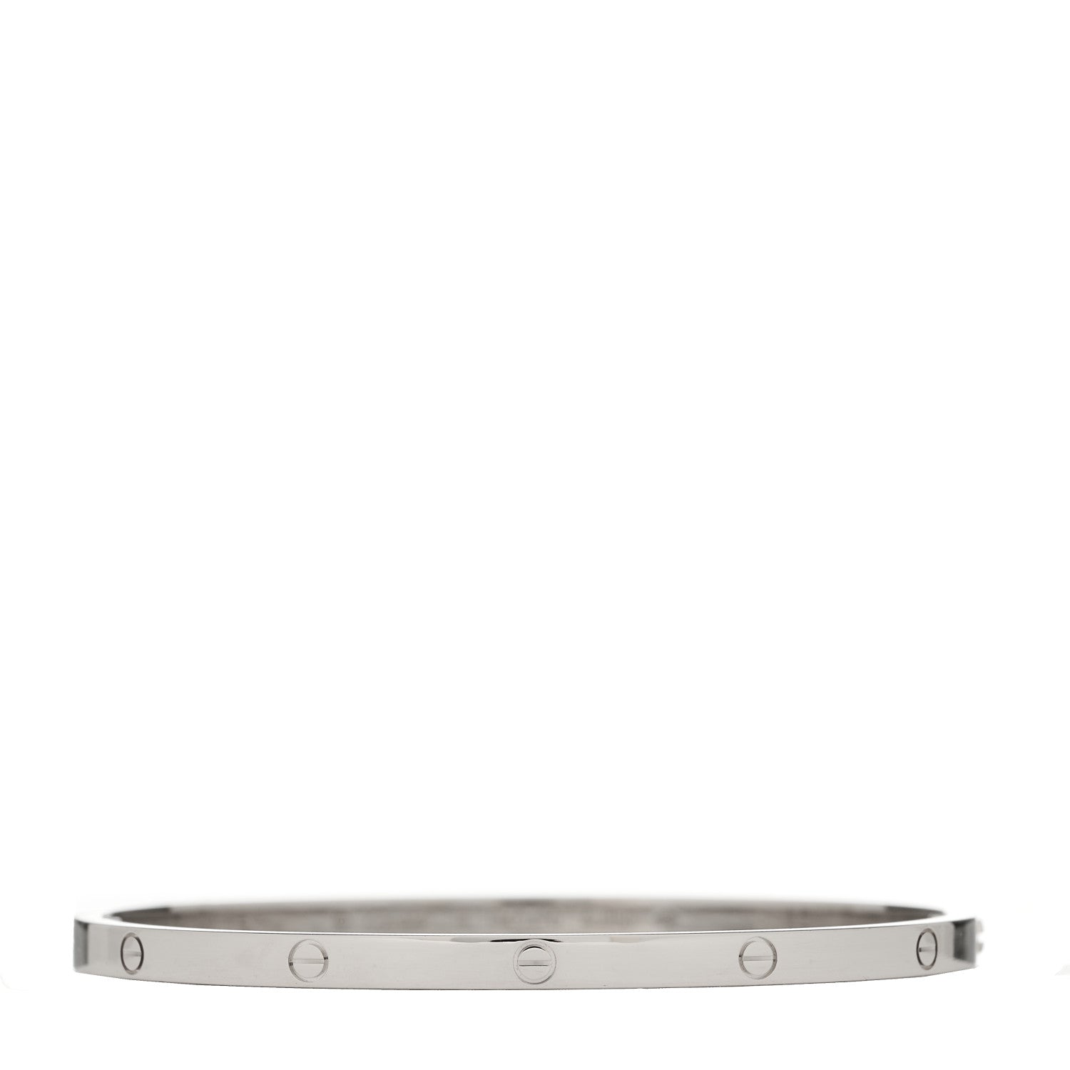 Cartier 18K White Gold Small LOVE Bracelet 18 1 of 7