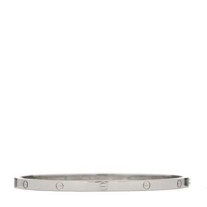 Cartier 18K White Gold Small LOVE Bracelet 18 1 of 7
