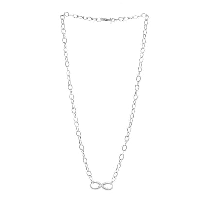 Tiffany Sterling Silver Narrow Infinity Link Necklace 3 of 5