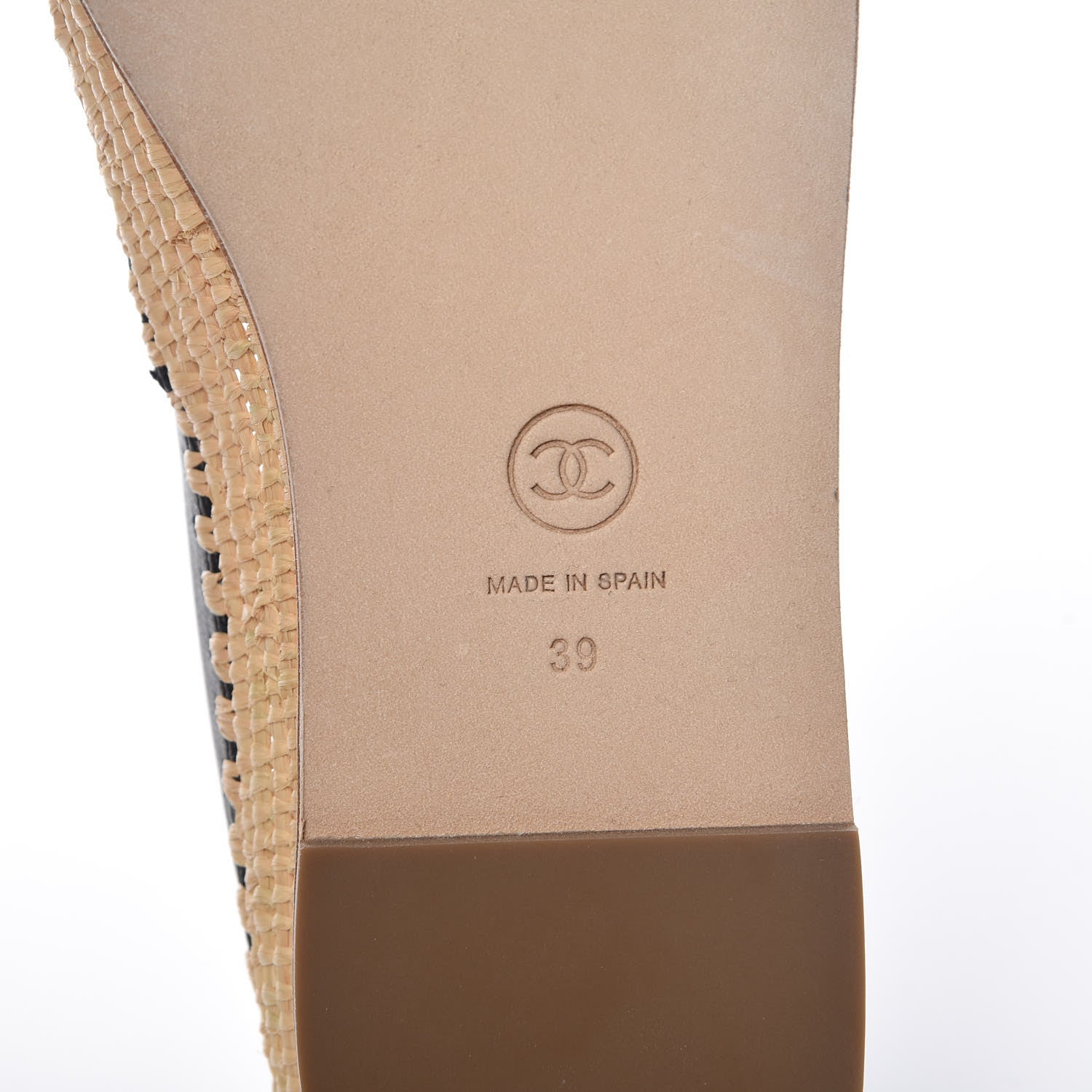 Chanel Lambskin Grosgrain CC Espadrilles 39 Black 6 of 14
